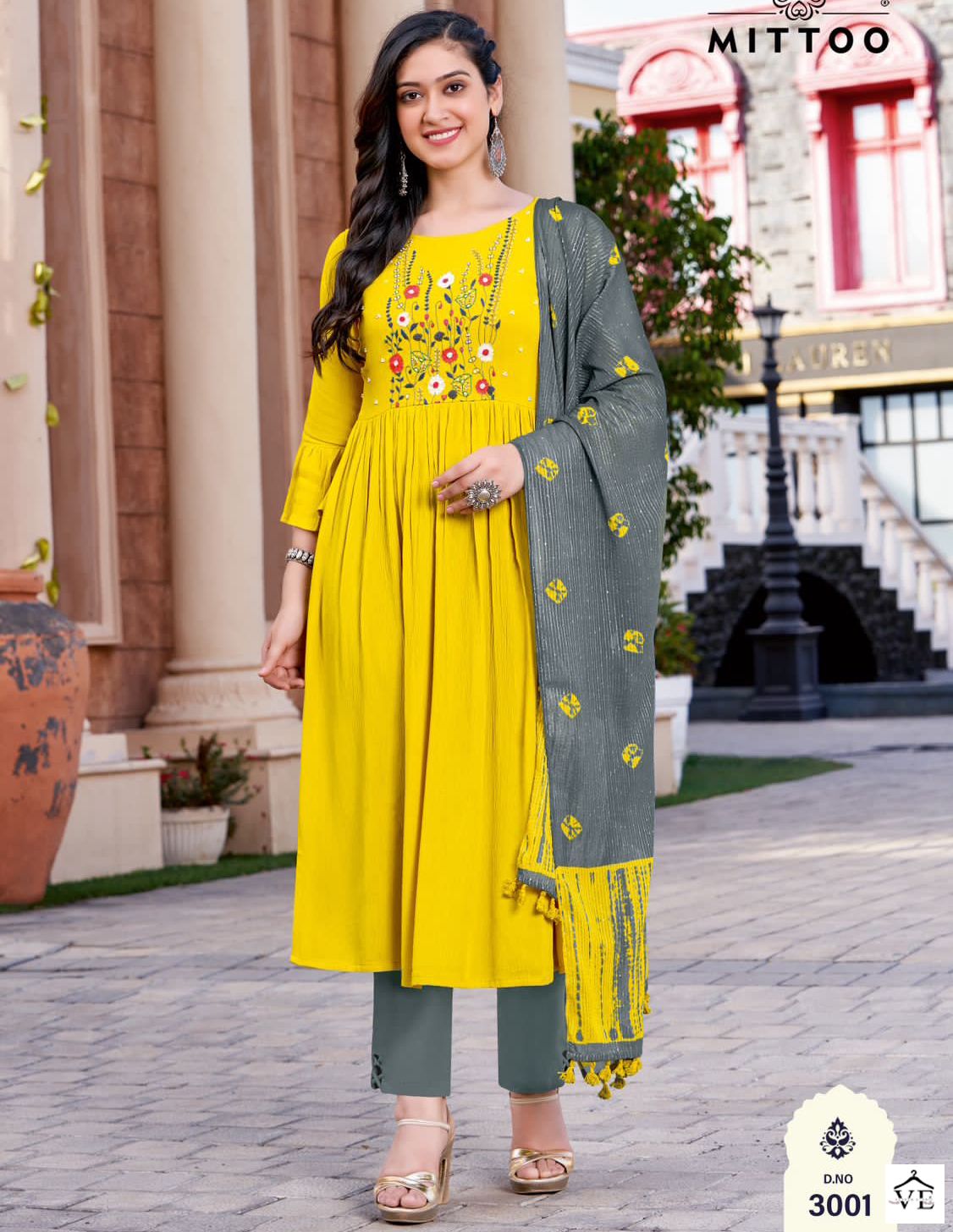 Mittoo Garima Rayon Wholesale Readymade Suit Catalog — Wholesale Salwar Suits, Mittoo wholesale from Surat — view 1