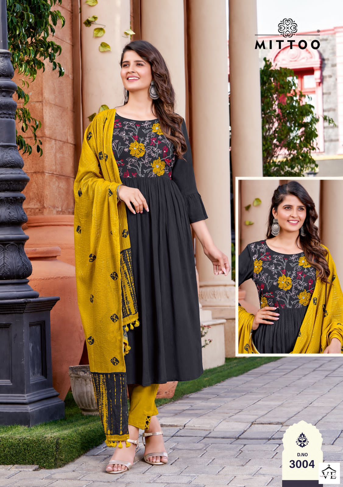 Mittoo Garima Rayon Wholesale Readymade Suit Catalog — Wholesale Salwar Suits, Mittoo wholesale from Surat - Gallery Image 3