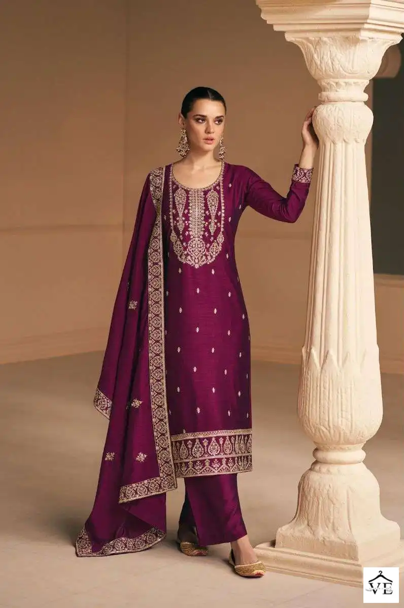 Aashirwad Geetika Silk Wholesale Designer Salwar Suit Catalog — Wholesale Salwar Suits, Aashirwad Creation wholesale from Surat - Gallery Image 2