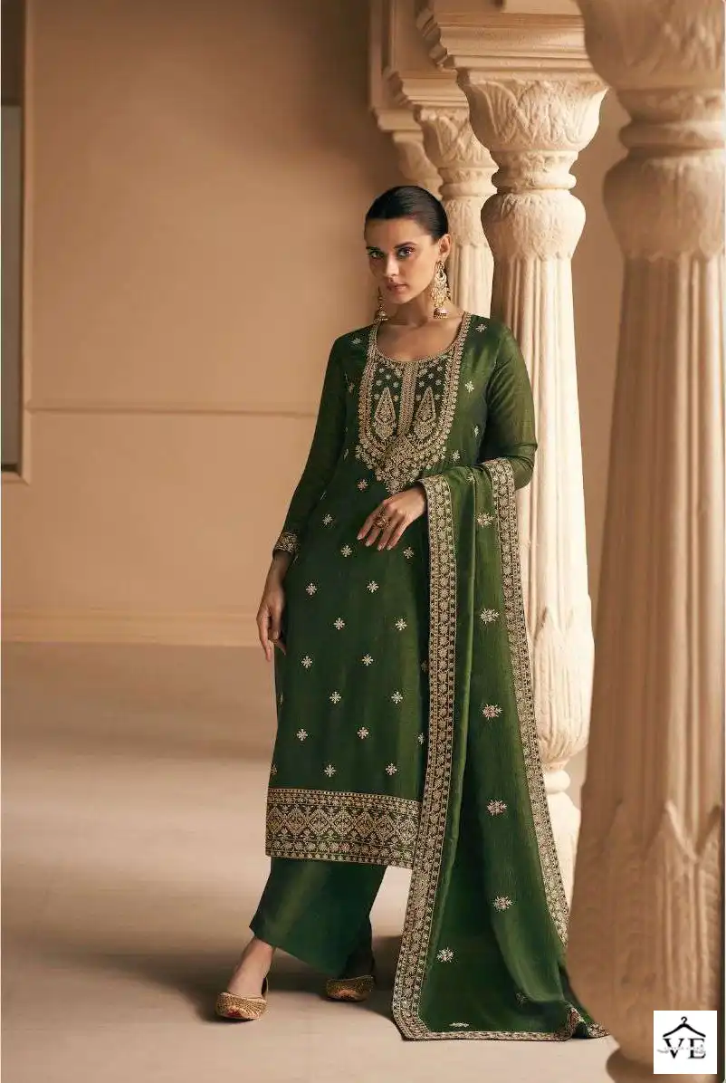 Aashirwad Geetika Silk Wholesale Designer Salwar Suit Catalog — Wholesale Salwar Suits, Aashirwad Creation wholesale from Surat - Gallery Image 3