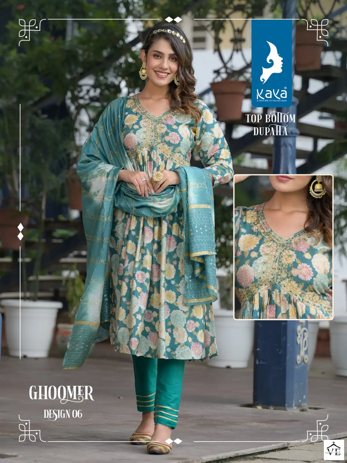 Kaya Ghoomer Pure Chanderi Modal Wholesale Readymade Salwar Suit Catalog — Wholesale Salwar Suits, MPA wholesale from Surat - Gallery Image 6