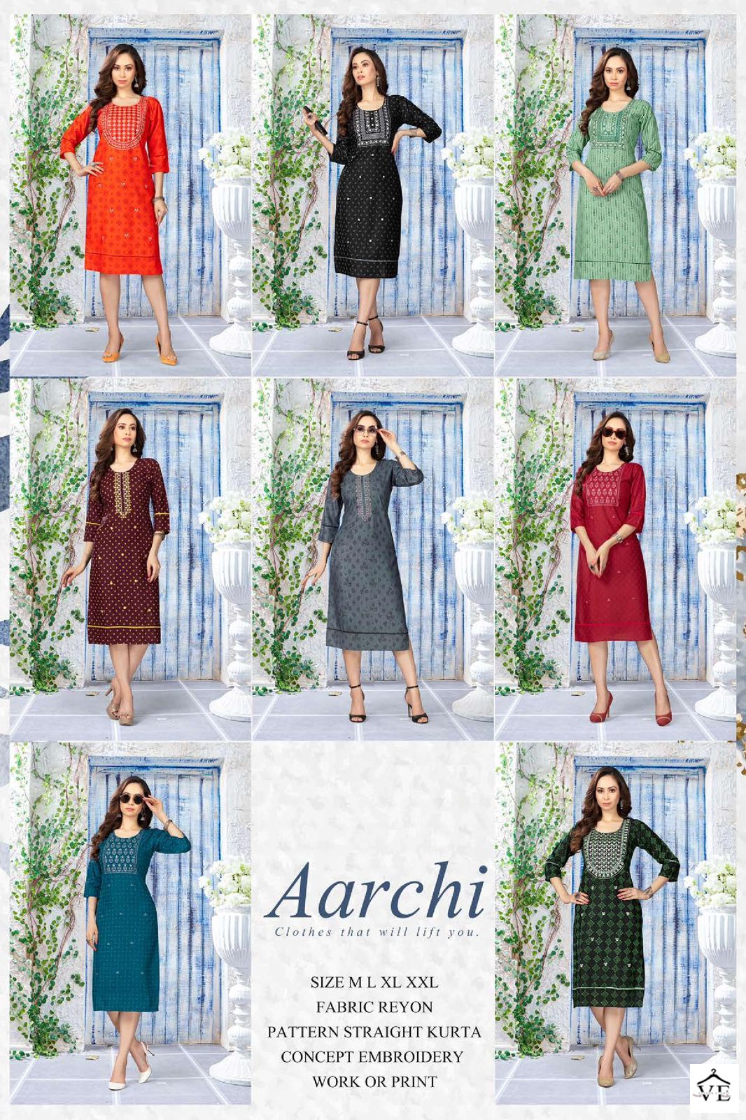 VE Golden Aarchi Rayon Print Wholesale Kurti Catalog — Wholesale Kurtis, MPA wholesale from Surat — view 9