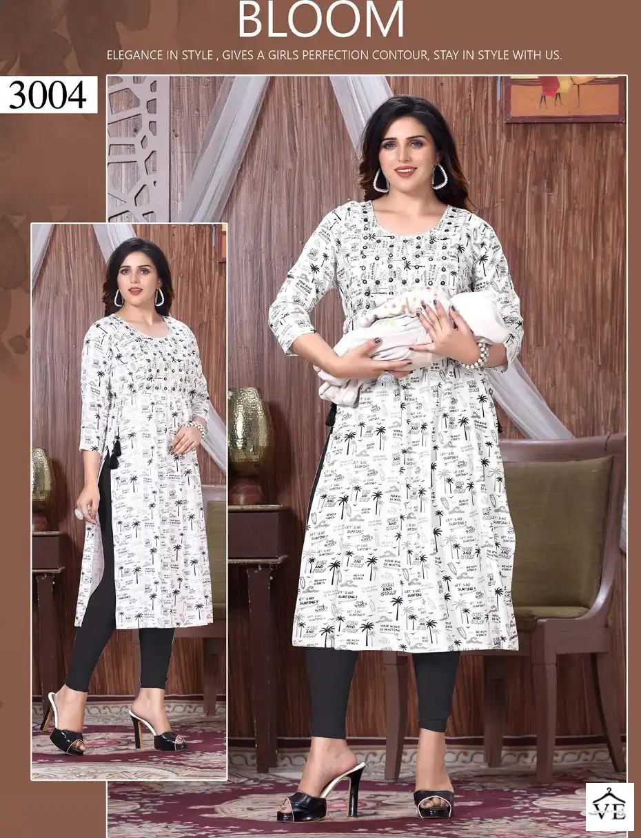 VE Golden Emotions 14 Kg Rayon Wholesale Feeding Kurti Catalog — Wholesale Kurtis, MPA wholesale from Surat - Gallery Image 4