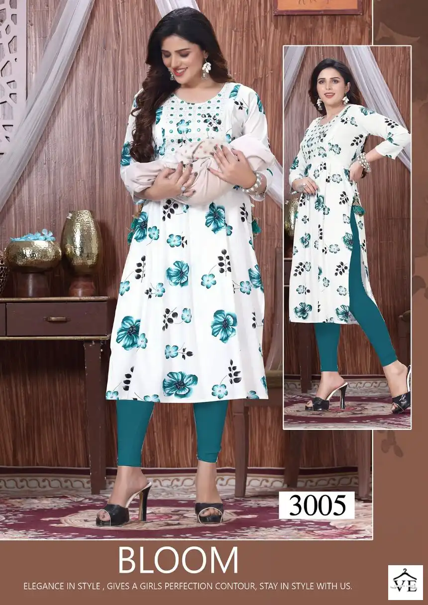 VE Golden Emotions 14 Kg Rayon Wholesale Feeding Kurti Catalog — Wholesale Kurtis, MPA wholesale from Surat - Gallery Image 3