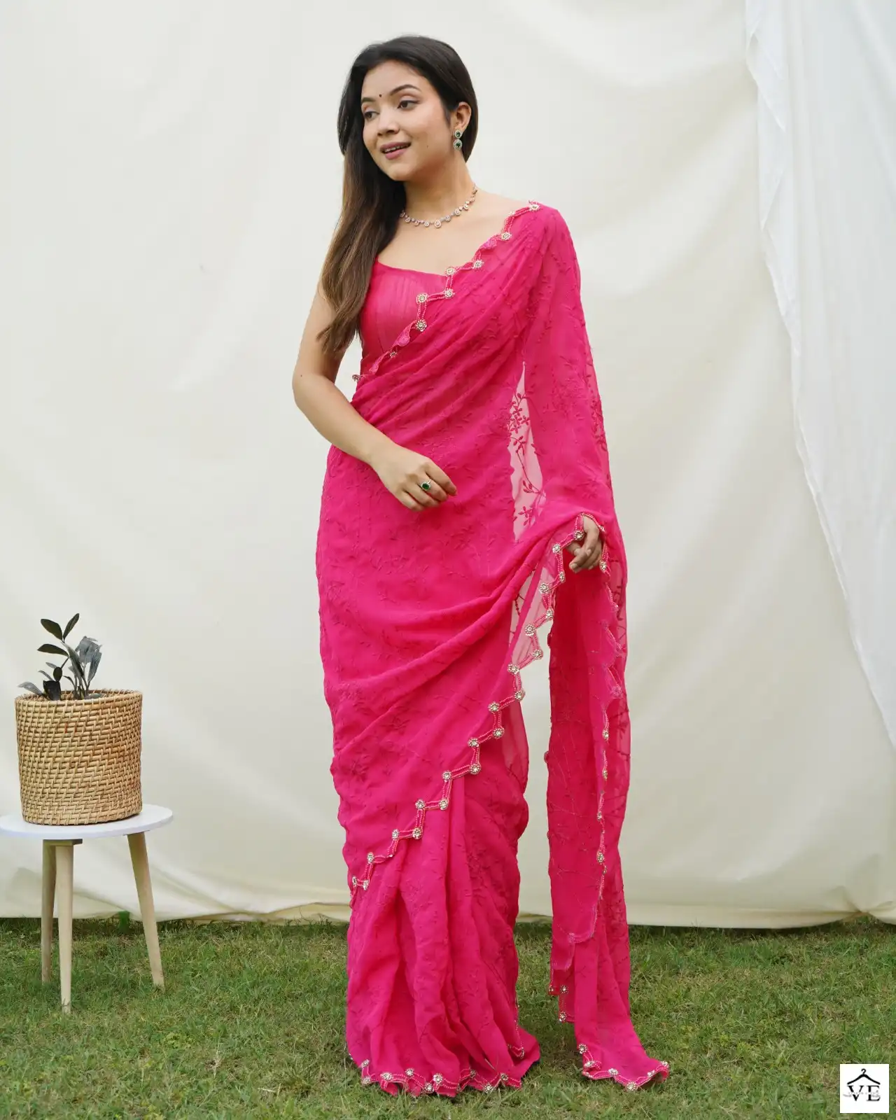 Shree Trends Gouri Pure Georgette Wholesale Fancy Sarees Catalog — Wholesale Sarees, MPA wholesale from Surat — view 2