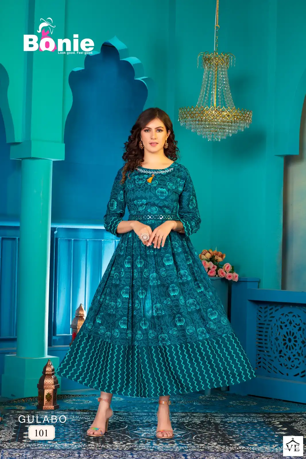 Bonie Gulabo Rayon 14 Kg Wholesale Anarkali Kurti Catalog — Wholesale Kurtis, bonie wholesale from Surat - Gallery Image 3