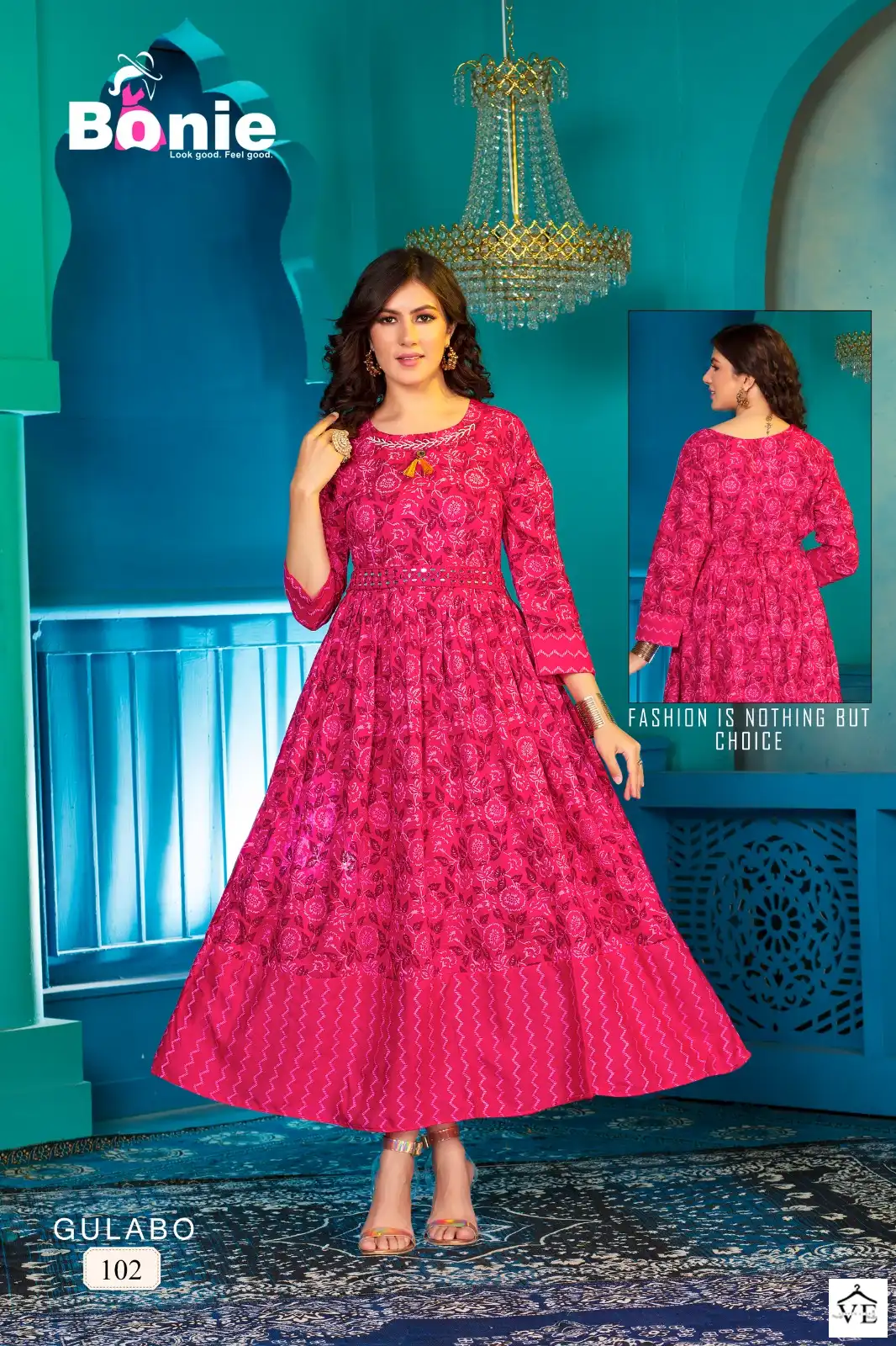 Bonie Gulabo Rayon 14 Kg Wholesale Anarkali Kurti Catalog — Wholesale Kurtis, bonie wholesale from Surat - Gallery Image 4