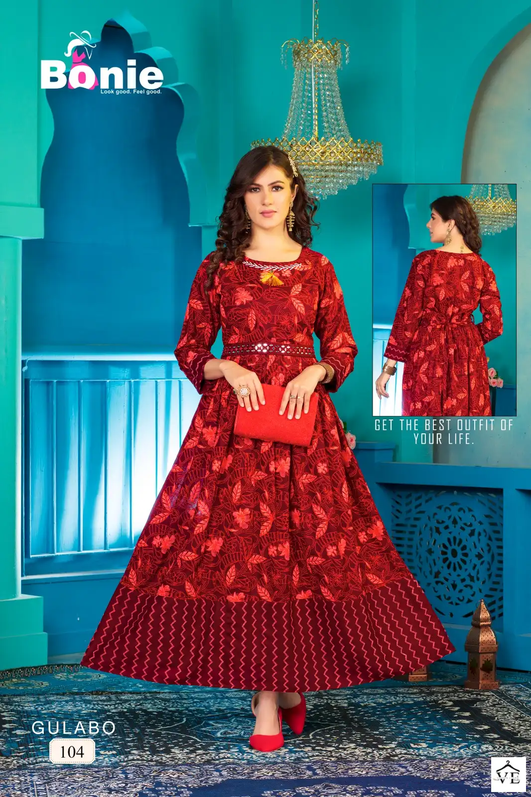 Bonie Gulabo Rayon 14 Kg Wholesale Anarkali Kurti Catalog — Wholesale Kurtis, bonie wholesale from Surat - Gallery Image 5