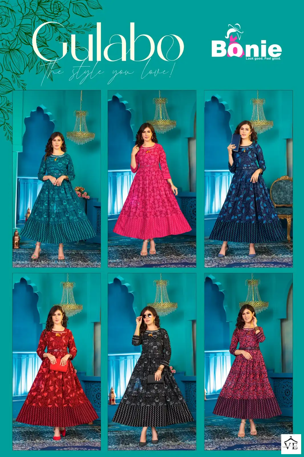 Bonie Gulabo Rayon 14 Kg Wholesale Anarkali Kurti Catalog — Wholesale Kurtis, bonie wholesale from Surat — view 7