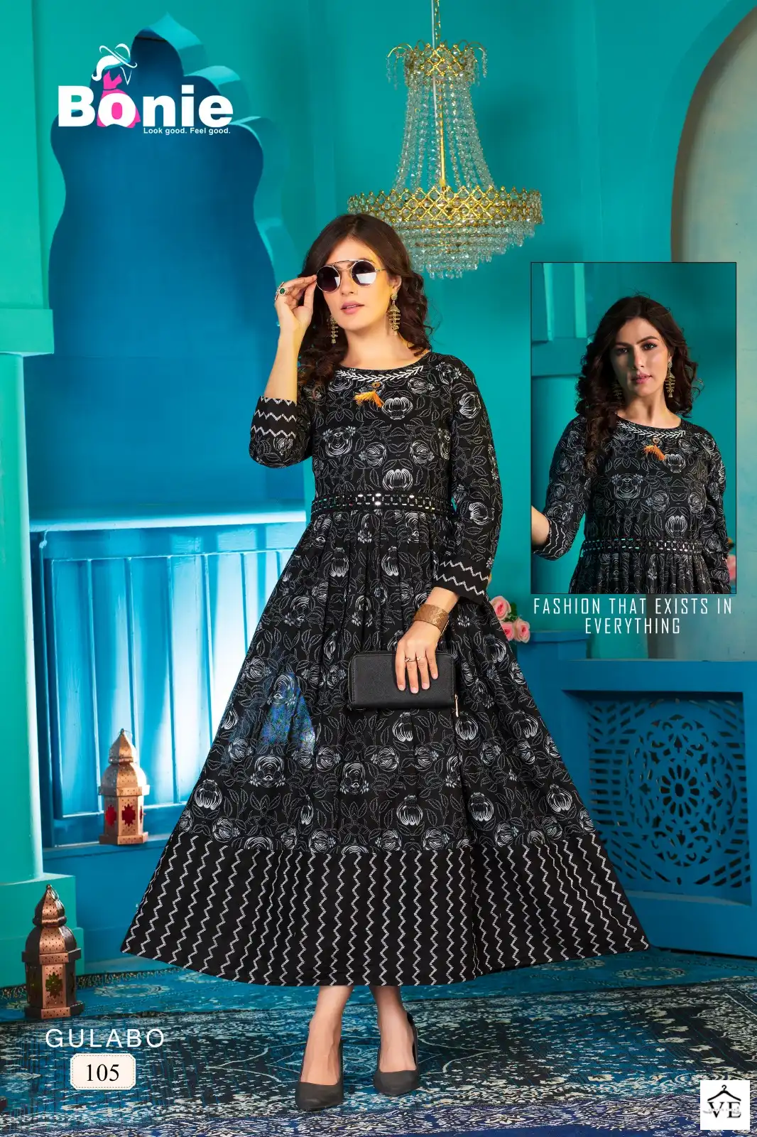 Bonie Gulabo Rayon 14 Kg Wholesale Anarkali Kurti Catalog — Wholesale Kurtis, bonie wholesale from Surat - Gallery Image 2