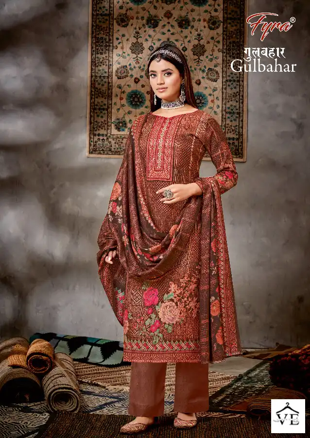 Fyra Gulbahar Pure Pashmina Wholesale Winter Wear Salwar Suit Catalog — Wholesale Salwar Suits, MPA wholesale from Surat - Gallery Image 3