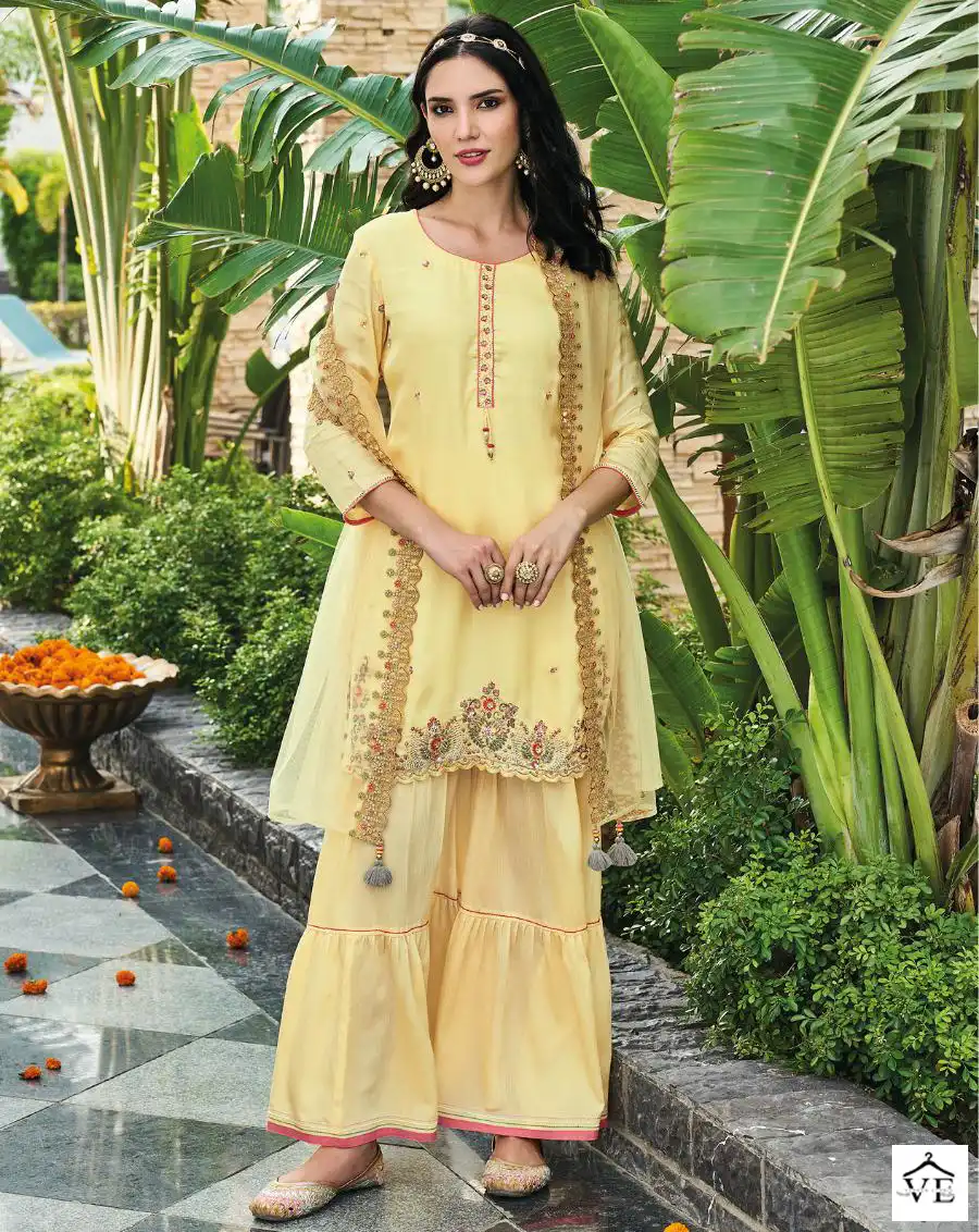 Kailee Fashion Gulmarg Pure Chinon Viscose Silk Wholesale Readymade Suit Catalog — Wholesale Salwar Suits, MPA wholesale from Surat — view 1