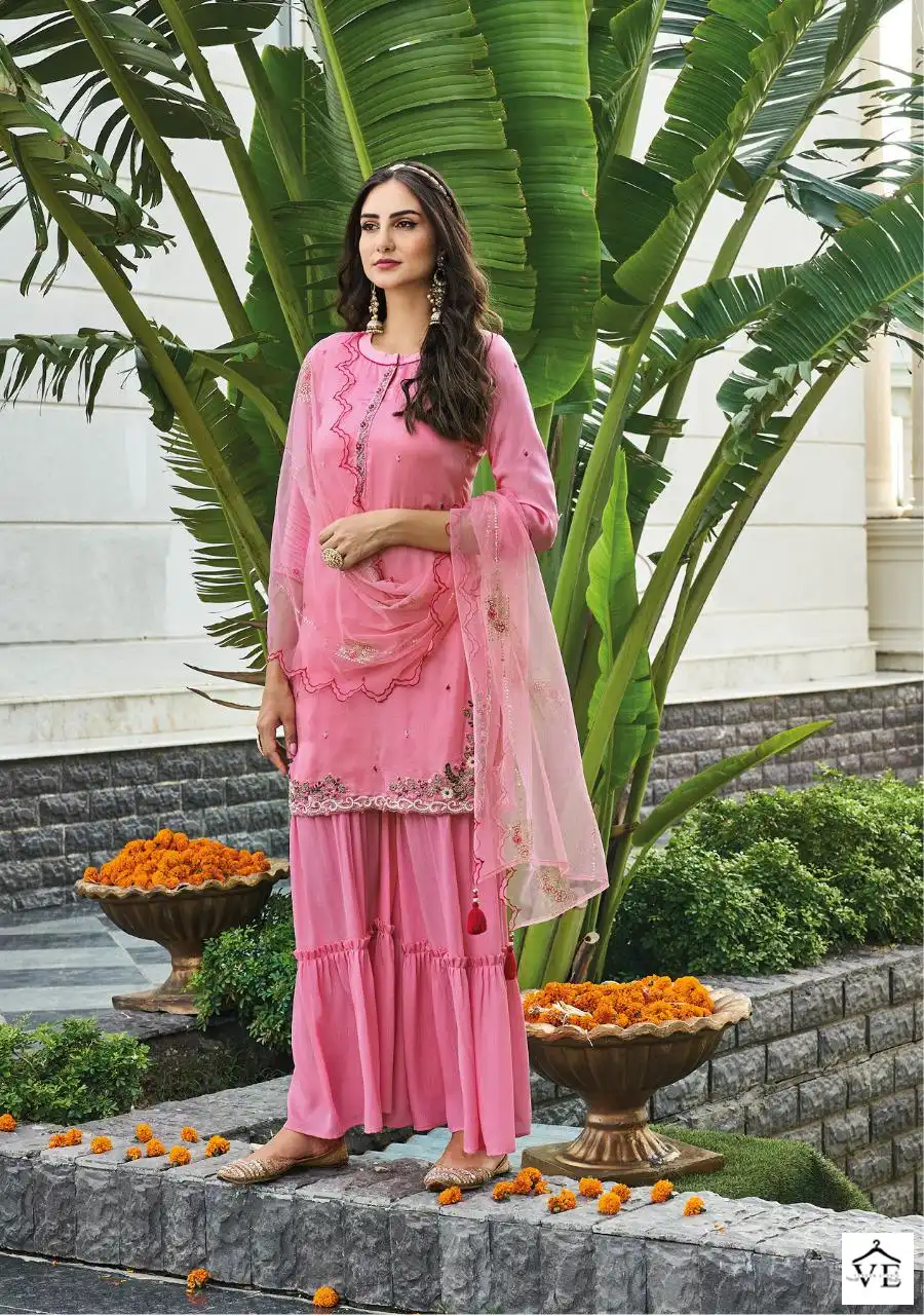 Kailee Fashion Gulmarg Pure Chinon Viscose Silk Wholesale Readymade Suit Catalog — Wholesale Salwar Suits, MPA wholesale from Surat - Gallery Image 3