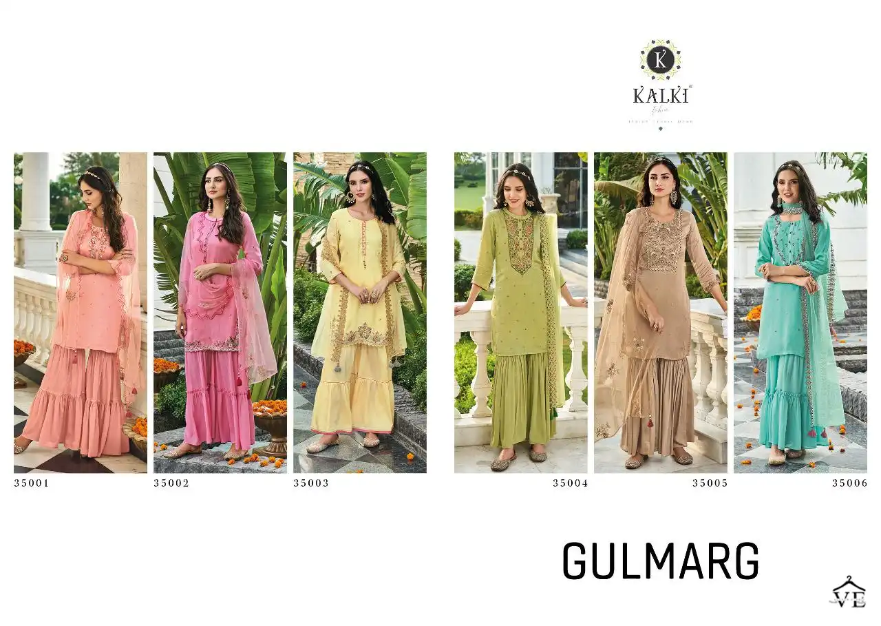 Kailee Fashion Gulmarg Pure Chinon Viscose Silk Wholesale Readymade Suit Catalog — Wholesale Salwar Suits, MPA wholesale from Surat — view 7