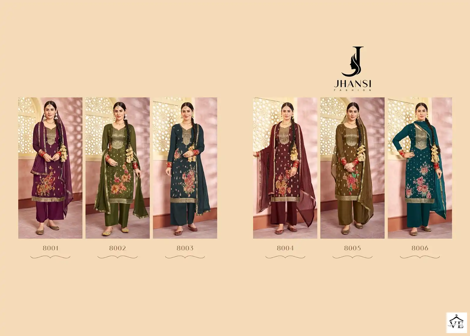 Jhansi Gurleen Pure Organza Jacquard Wholesale Designer Salwar Suit Catalog — Wholesale Salwar Suits, MPA wholesale from Surat — view 7