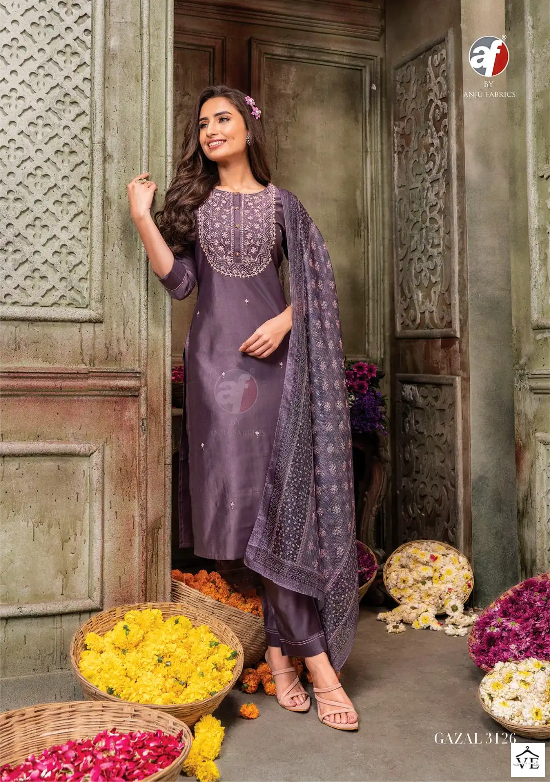 Anju Fabrics Gazal Vol 3 Viscose Wholesale Readymade Suits Catalog — Wholesale Salwar Suits, MPA wholesale from Surat - Gallery Image 4