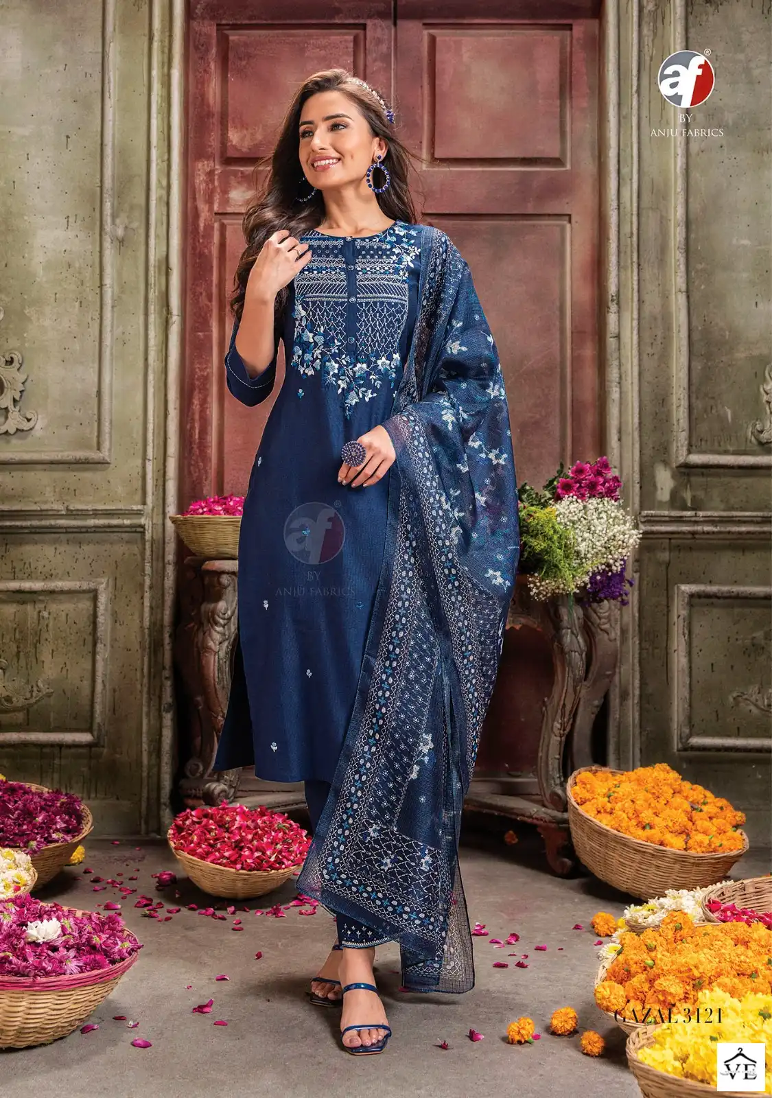 Anju Fabrics Gazal Vol 3 Viscose Wholesale Readymade Suits Catalog — Wholesale Salwar Suits, MPA wholesale from Surat - Gallery Image 6