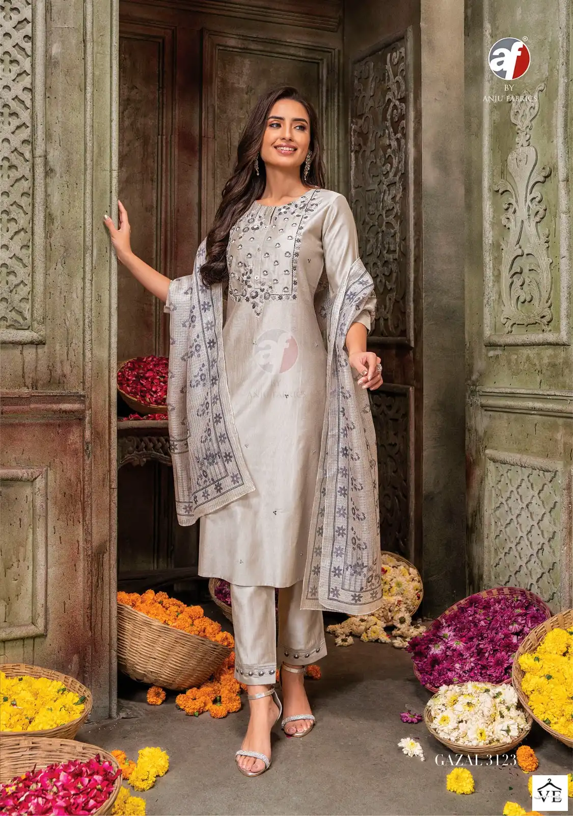 Anju Fabrics Gazal Vol 3 Viscose Wholesale Readymade Suits Catalog — Wholesale Salwar Suits, MPA wholesale from Surat - Gallery Image 2