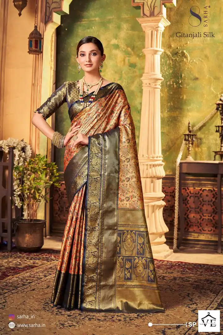 Aura Gitanjali Silk Silk Wholesale Saree Catalog — Wholesale Sarees, MPA wholesale from Surat — view 4