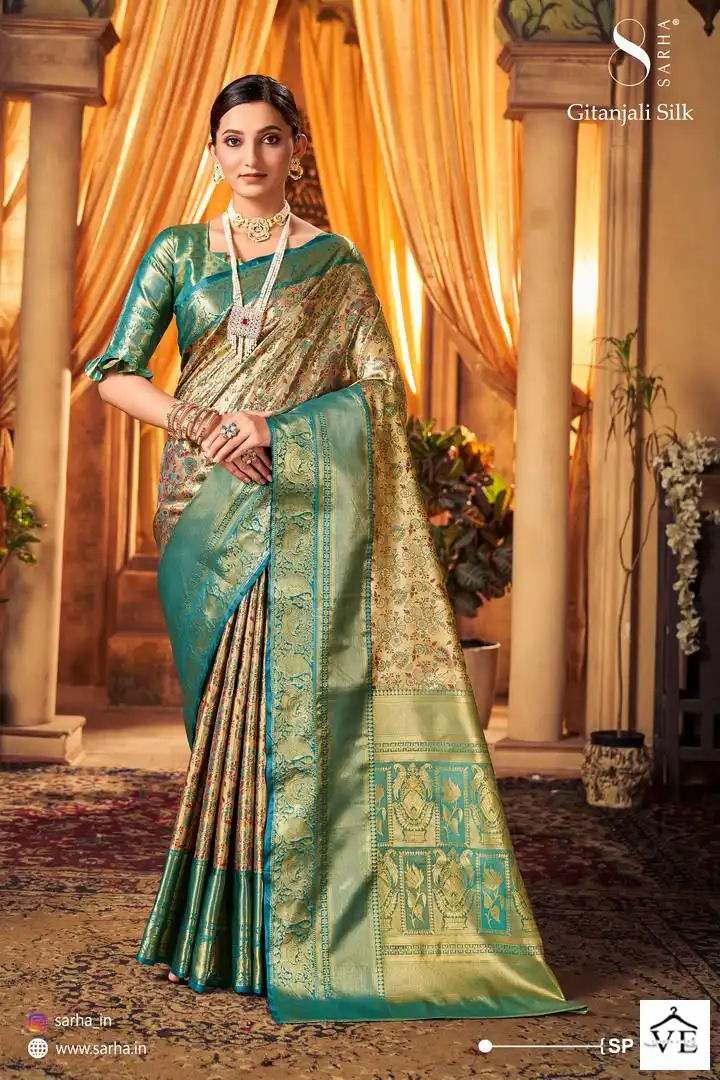 Aura Gitanjali Silk Silk Wholesale Saree Catalog — Wholesale Sarees, MPA wholesale from Surat — view 5