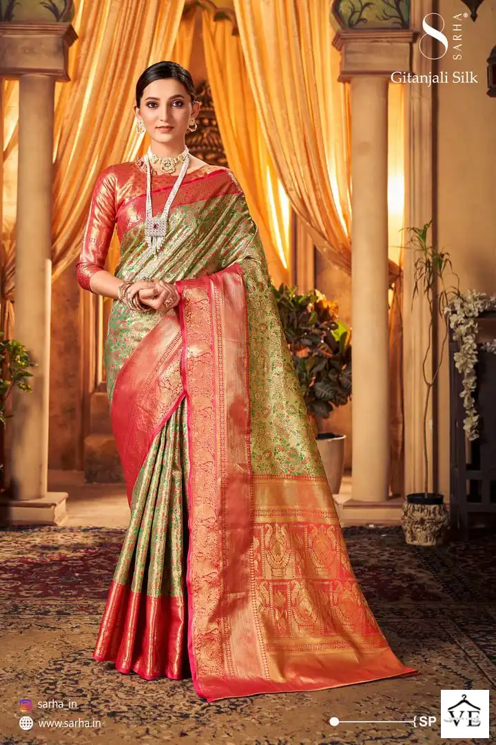 Aura Gitanjali Silk Silk Wholesale Saree Catalog — Wholesale Sarees, MPA wholesale from Surat — view 6