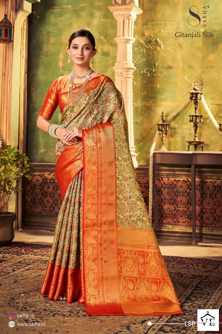 Aura Gitanjali Silk Silk Wholesale Saree Catalog — Wholesale Sarees, MPA wholesale from Surat — view 7