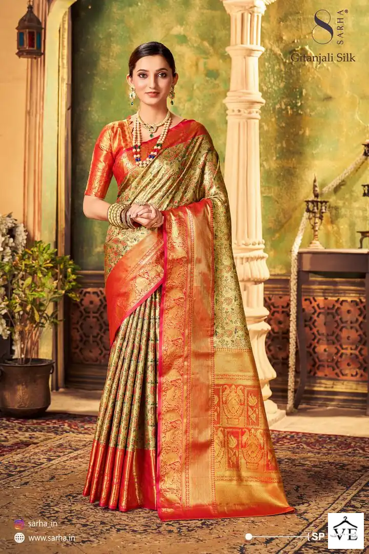 Aura Gitanjali Silk Silk Wholesale Saree Catalog — Wholesale Sarees, MPA wholesale from Surat — view 9