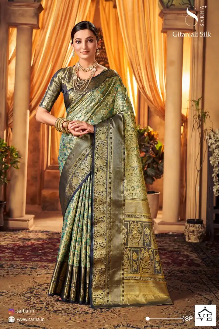Aura Gitanjali Silk Silk Wholesale Saree Catalog — Wholesale Sarees, MPA wholesale from Surat — view 2