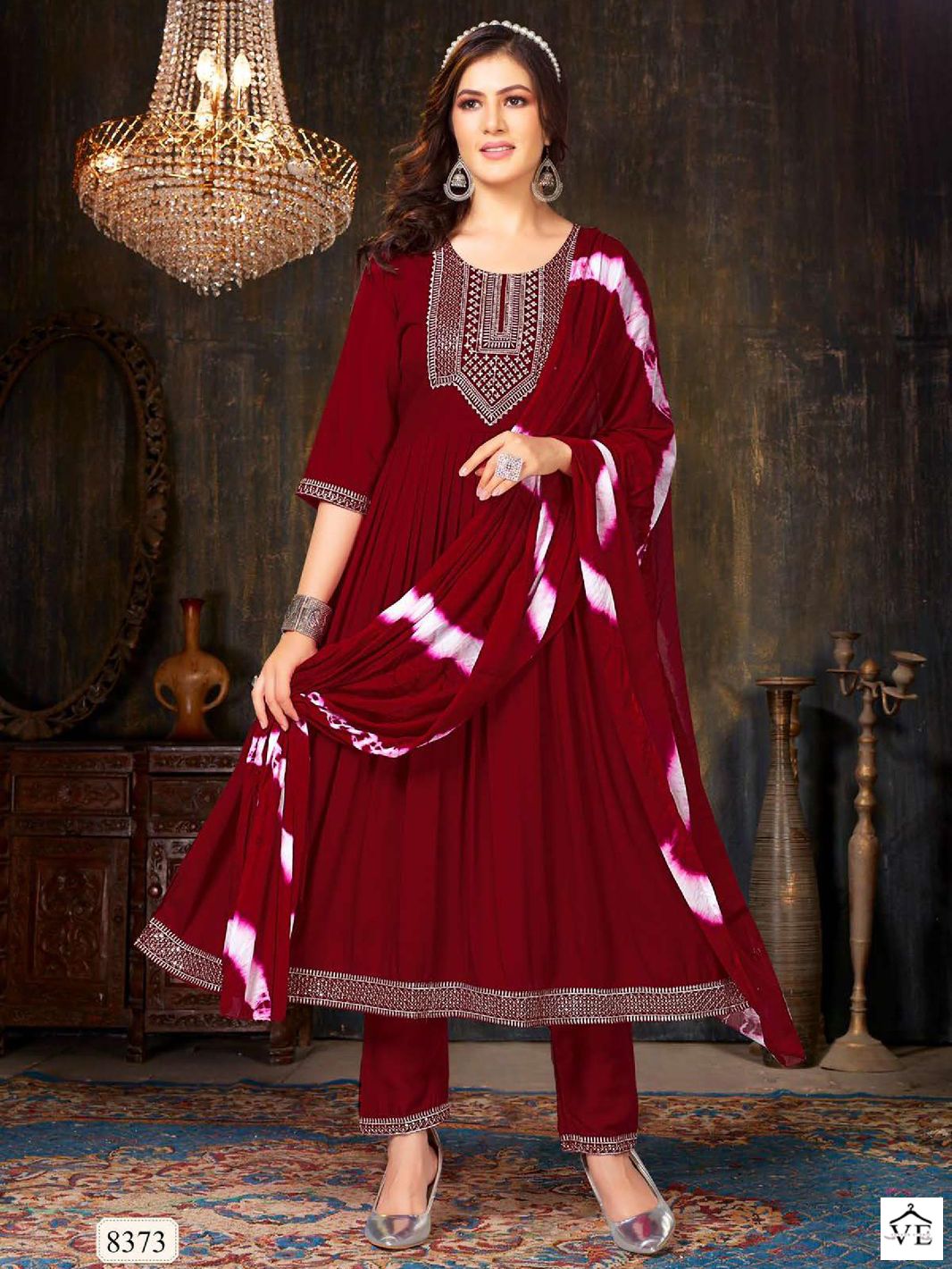 VE Golden Helen Heavy Rayon Wholesale Readymade Suit Catalog — Wholesale Salwar Suits, MPA wholesale from Surat — view 1