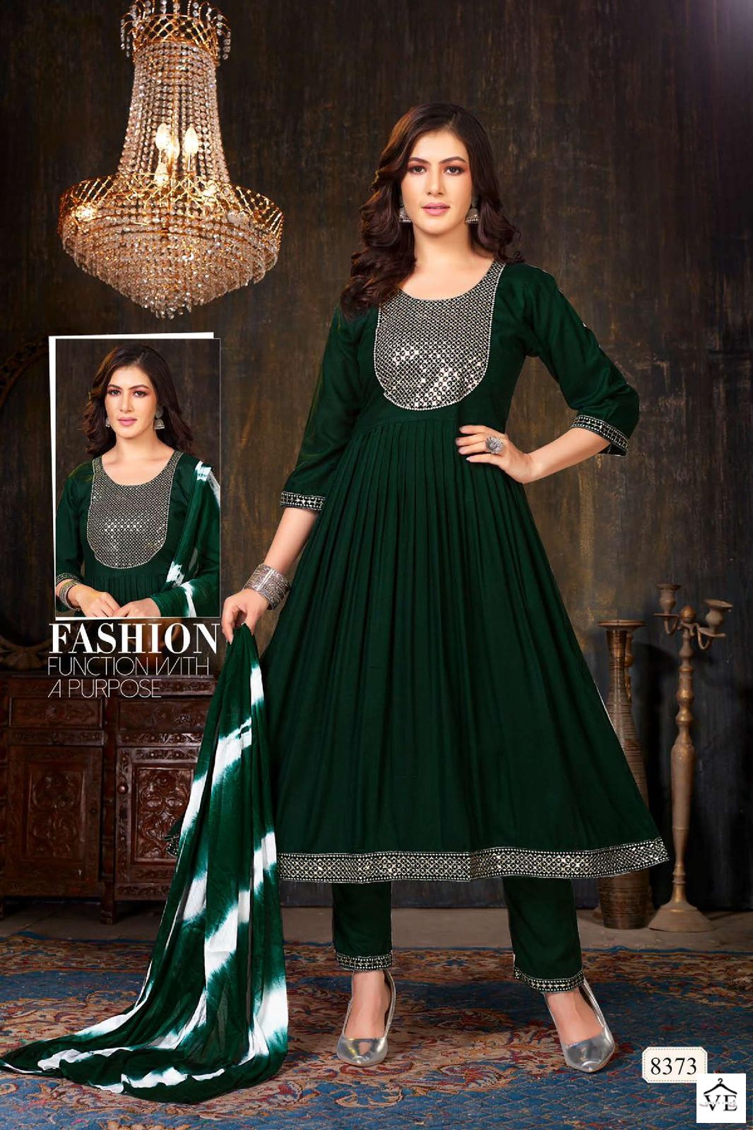 VE Golden Helen Heavy Rayon Wholesale Readymade Suit Catalog — Wholesale Salwar Suits, MPA wholesale from Surat - Gallery Image 2