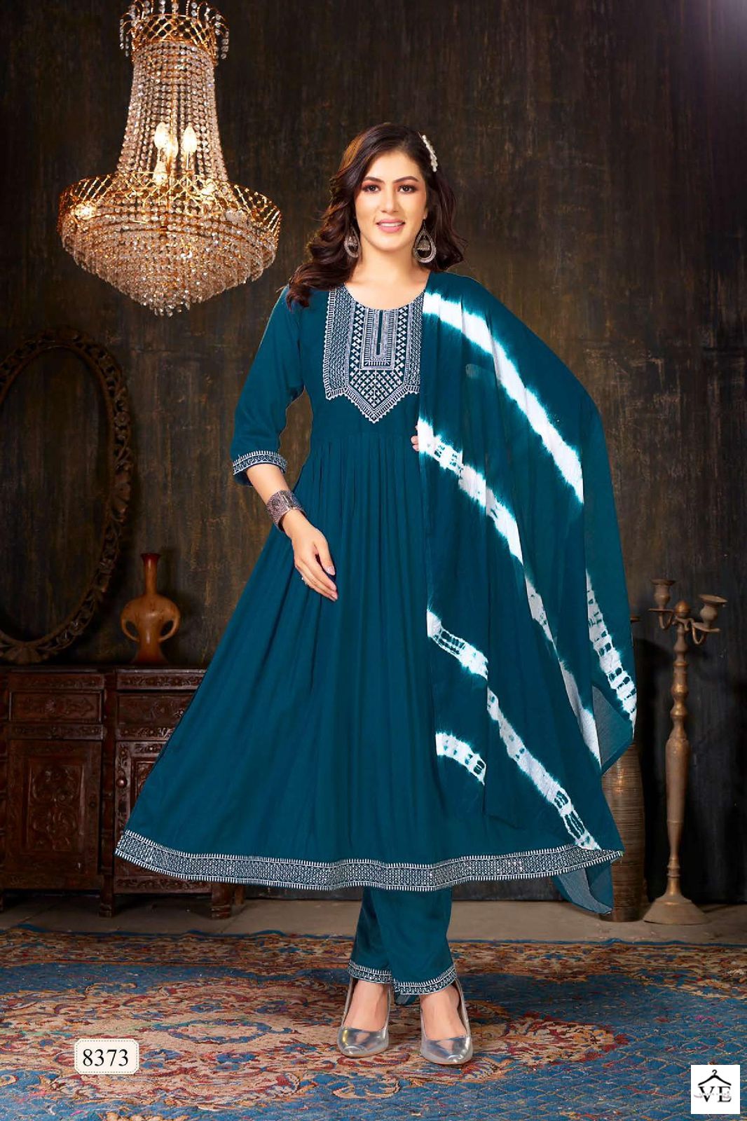 VE Golden Helen Heavy Rayon Wholesale Readymade Suit Catalog — Wholesale Salwar Suits, MPA wholesale from Surat - Gallery Image 4