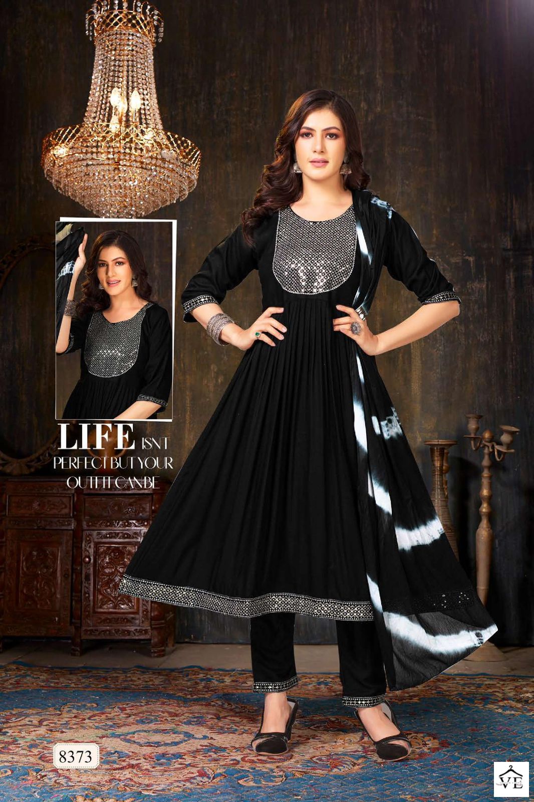 VE Golden Helen Heavy Rayon Wholesale Readymade Suit Catalog — Wholesale Salwar Suits, MPA wholesale from Surat - Gallery Image 5