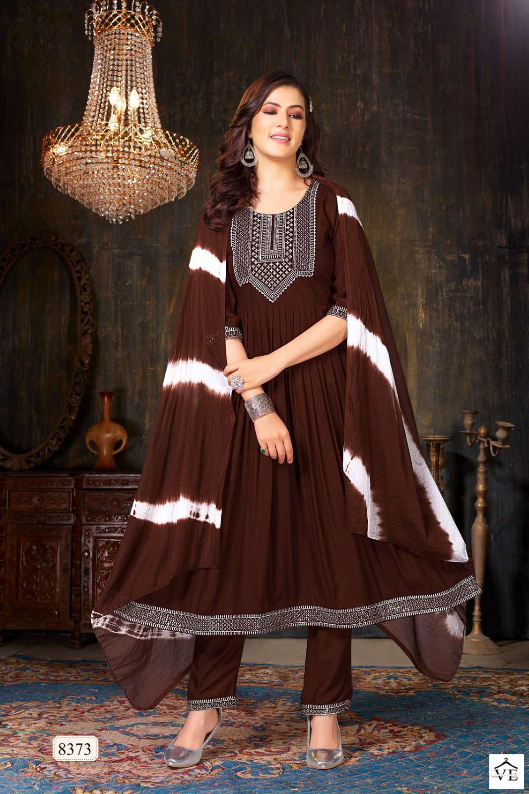 VE Golden Helen Heavy Rayon Wholesale Readymade Suit Catalog — Wholesale Salwar Suits, MPA wholesale from Surat - Gallery Image 6