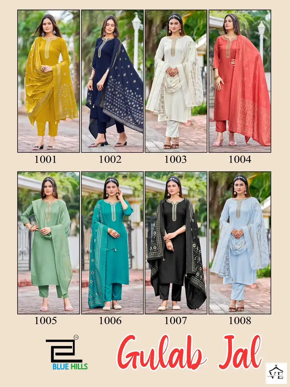 Blue Hills Gulab Jal Rayon Viscose Wholesale Readymade Salwar Suit Catalog — Wholesale Salwar Suits, MPA wholesale from Surat — view 9