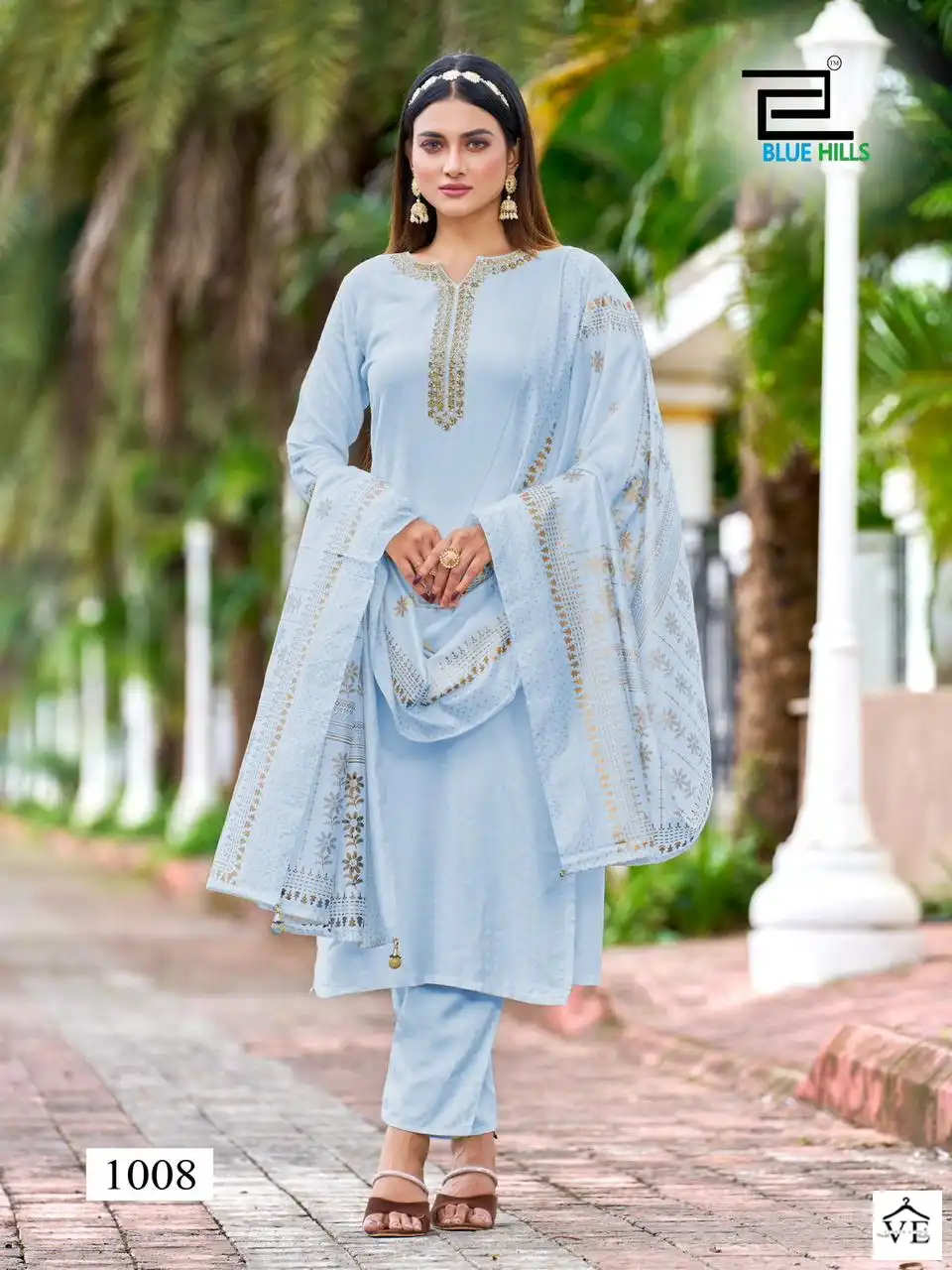 Blue Hills Gulab Jal Rayon Viscose Wholesale Readymade Salwar Suit Catalog — Wholesale Salwar Suits, MPA wholesale from Surat - Gallery Image 4