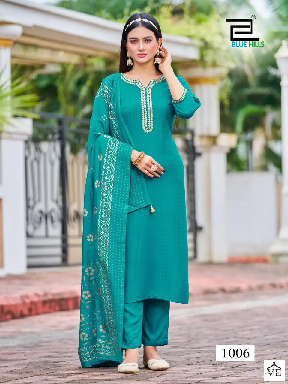 Blue Hills Gulab Jal Rayon Viscose Wholesale Readymade Salwar Suit Catalog — Wholesale Salwar Suits, MPA wholesale from Surat - Gallery Image 5