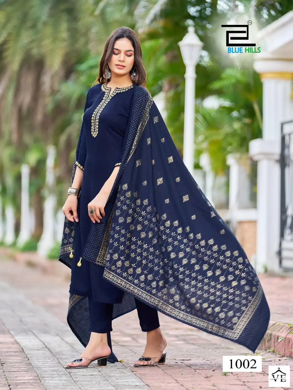 Blue Hills Gulab Jal Rayon Viscose Wholesale Readymade Salwar Suit Catalog — Wholesale Salwar Suits, MPA wholesale from Surat - Gallery Image 8