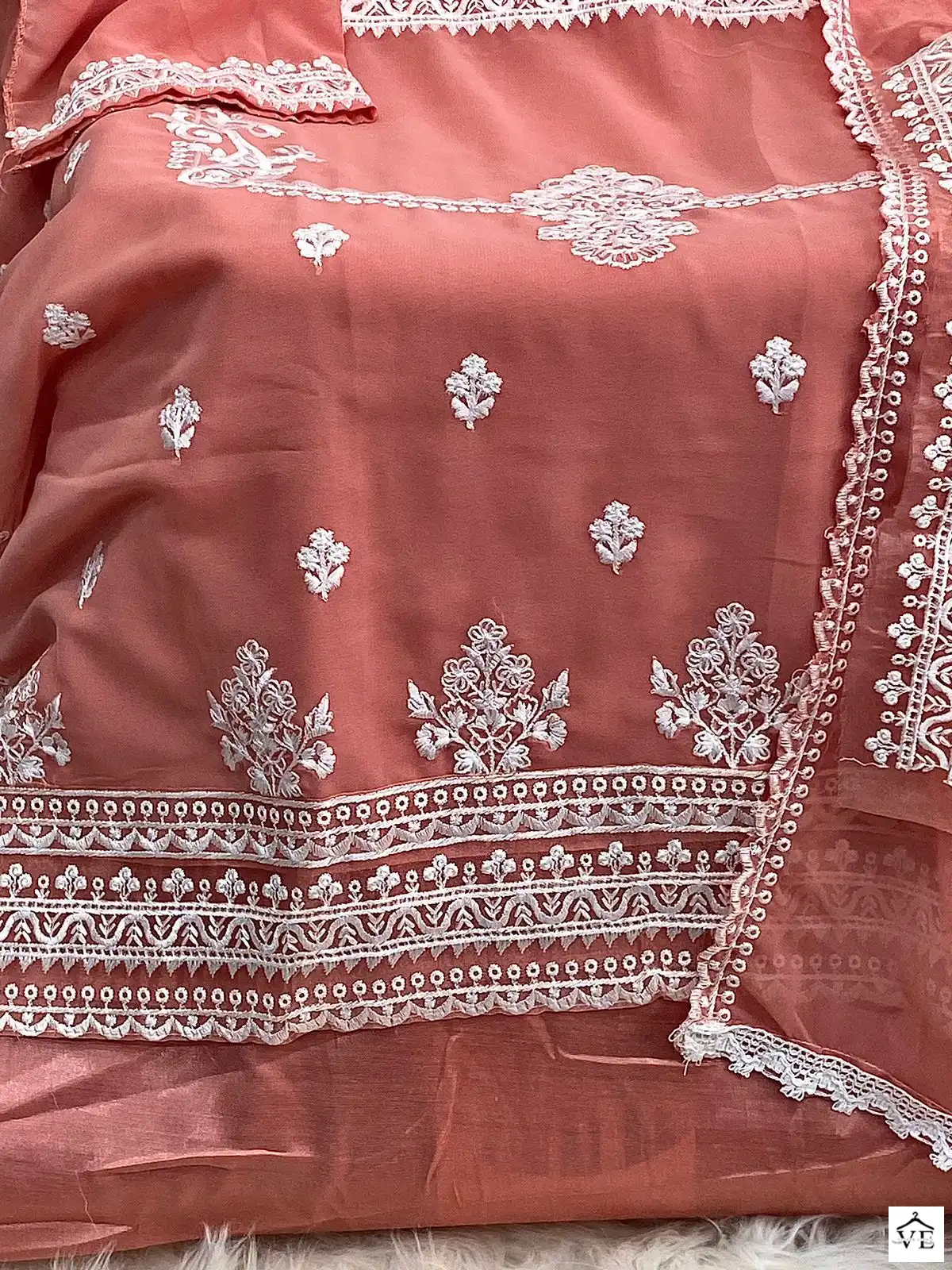 Hoor Tex H-100 E Faux Georgette Wholesale Pakistani Suit — Wholesale Salwar Suits, MPA wholesale from Surat - Gallery Image 2