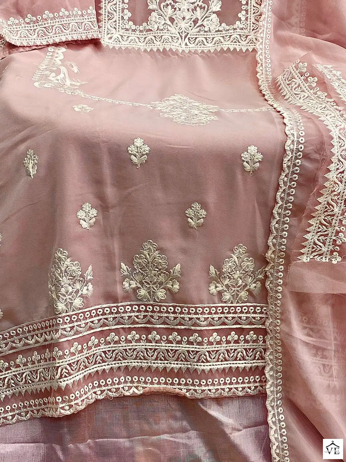 Hoor Tex H-100 D Faux Georgette Wholesale Pakistani Suit — Wholesale Salwar Suits, MPA wholesale from Surat - Gallery Image 3
