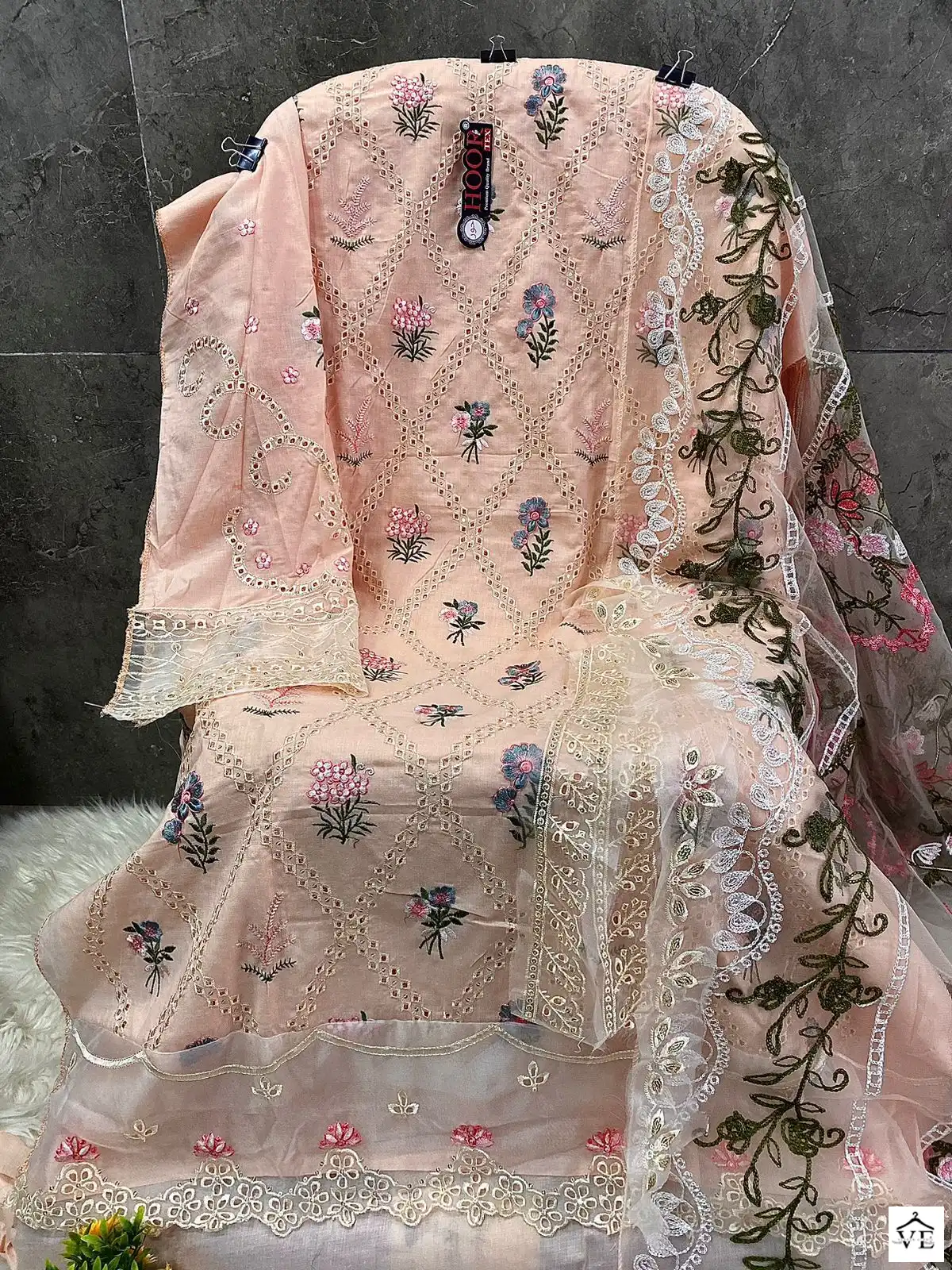 Hoor Tex H-108 D Cotton Wholesale Pakistani Suit — Wholesale Salwar Suits, MPA wholesale from Surat — view 4