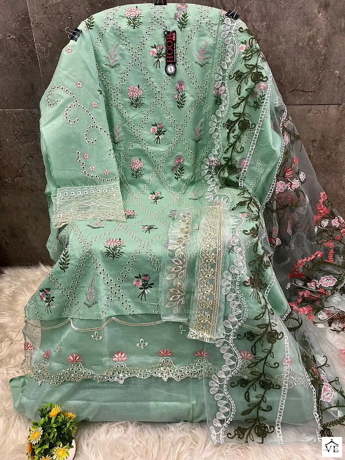 Hoor Tex H-108 E Cotton Wholesale Pakistani Suit — Wholesale Salwar Suits, MPA wholesale from Surat - Gallery Image 2