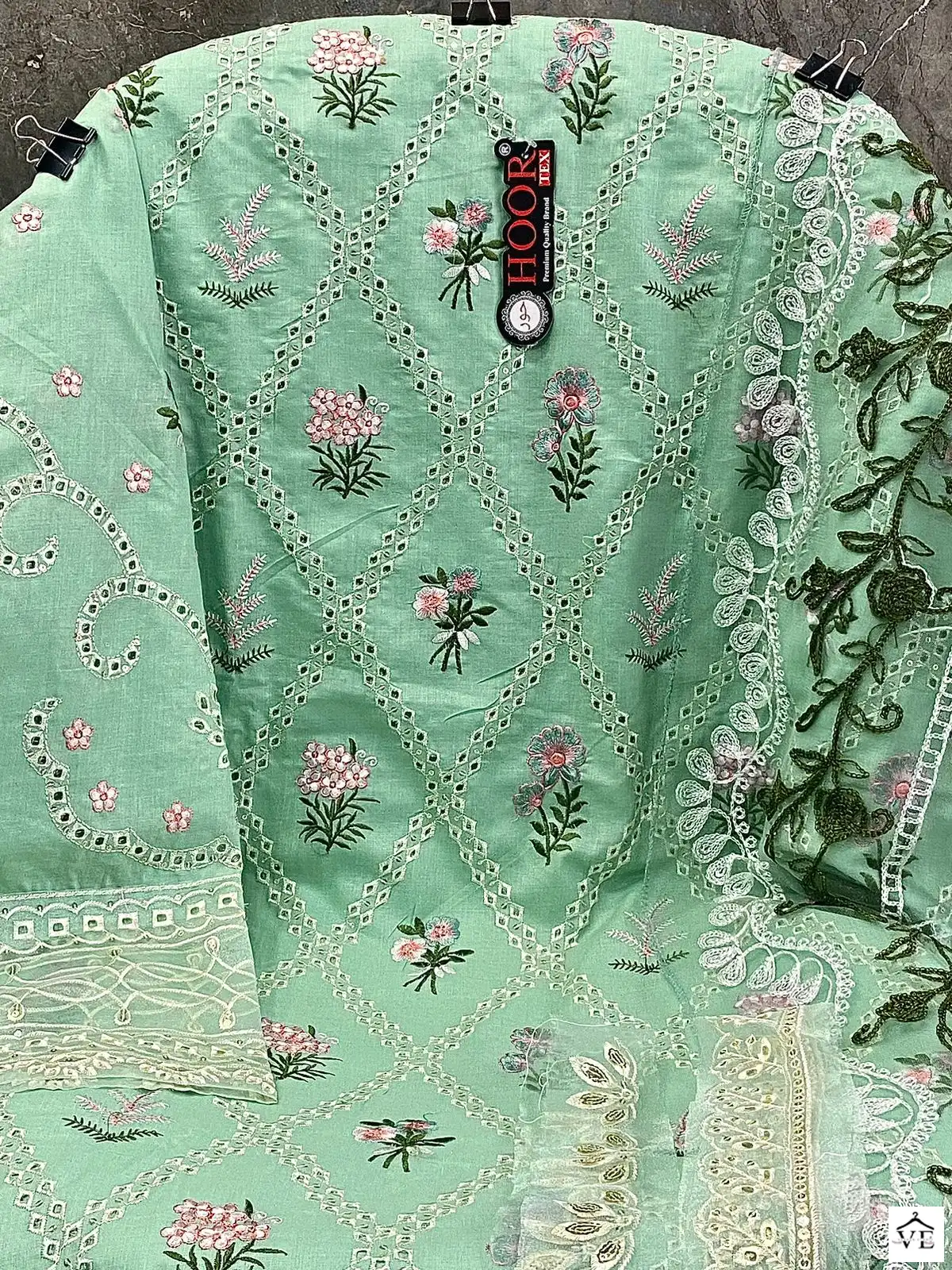 Hoor Tex H-108 E Cotton Wholesale Pakistani Suit — Wholesale Salwar Suits, MPA wholesale from Surat — view 4