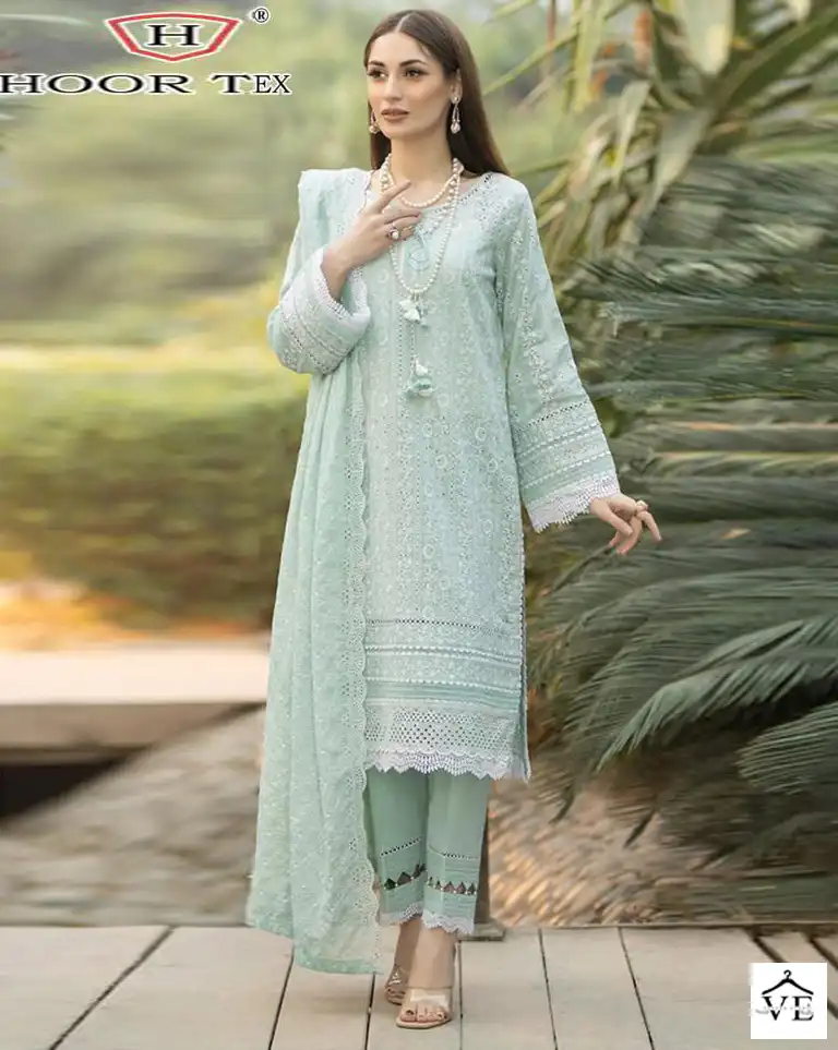Hoor Tex H-109 Cotton Wholesale Pakistani Suit — Wholesale Salwar Suits, MPA wholesale from Surat — view 1