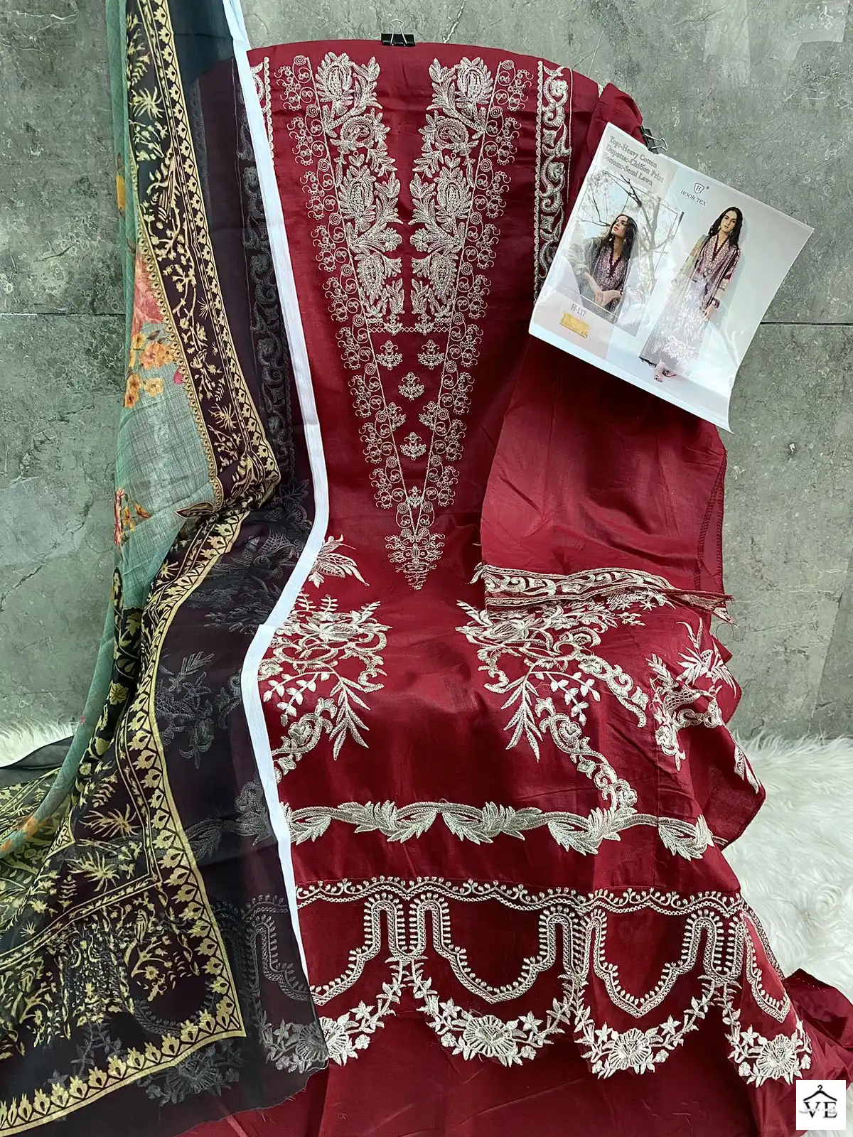Hoor Tex H-117 Cotton Wholesale Pakistani Suit — Wholesale Salwar Suits, MPA wholesale from Surat - Gallery Image 2