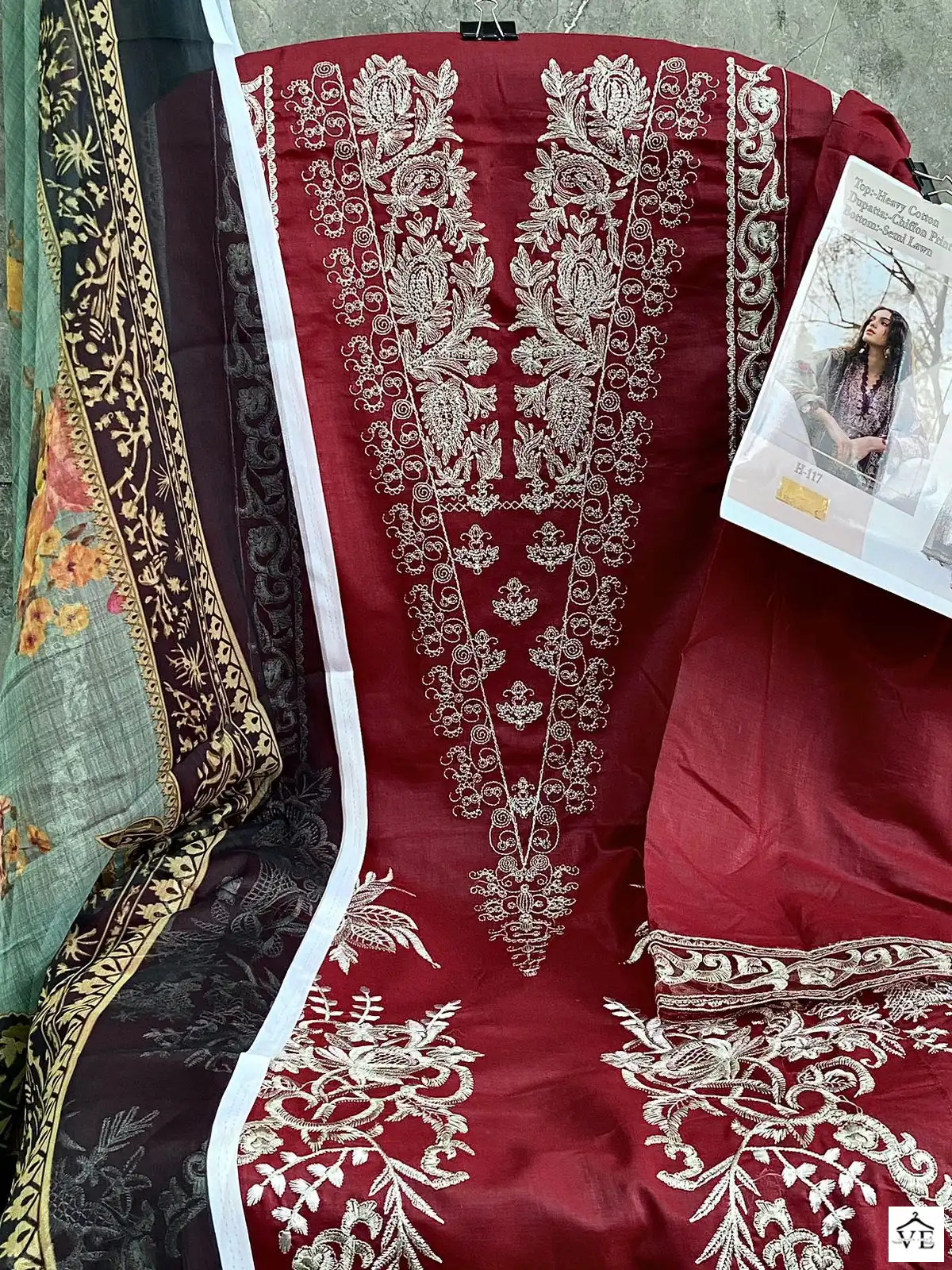 Hoor Tex H-117 Cotton Wholesale Pakistani Suit — Wholesale Salwar Suits, MPA wholesale from Surat — view 4