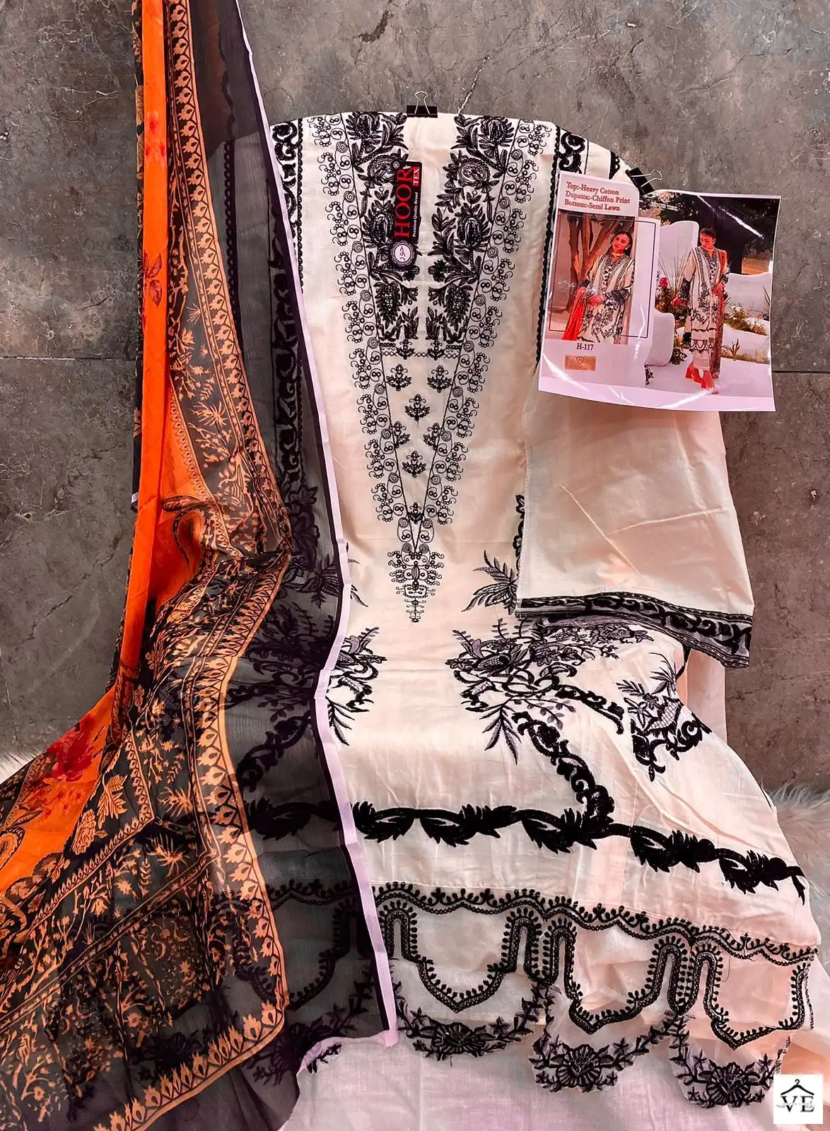 Hoor Tex H-118 Cotton Wholesale Pakistani Suit — Wholesale Salwar Suits, MPA wholesale from Surat - Gallery Image 2