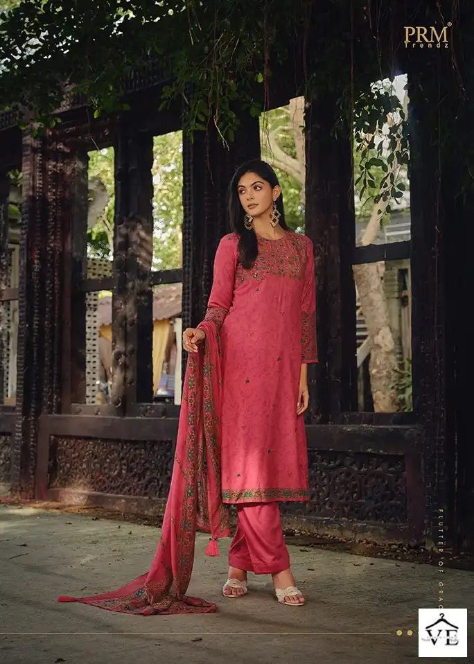 Prm Trendz Haajat Pure Muslin Silk Wholesale Salwar Suit Catalog — Wholesale Salwar Suits, MPA wholesale from Surat - Gallery Image 5