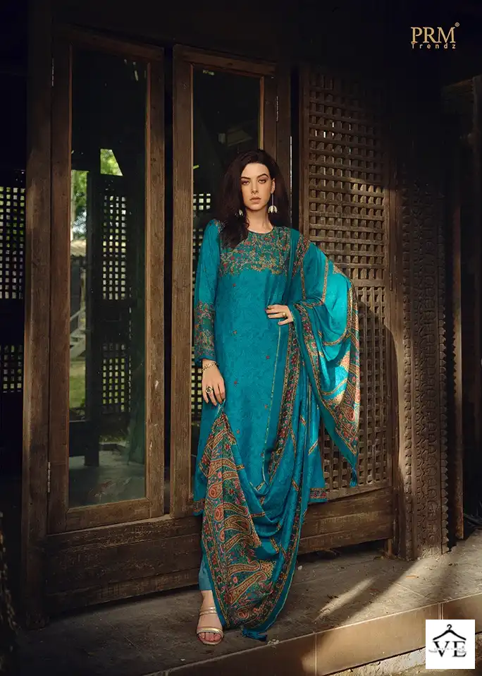 Prm Trendz Haajat Pure Muslin Silk Wholesale Salwar Suit Catalog — Wholesale Salwar Suits, MPA wholesale from Surat - Gallery Image 6