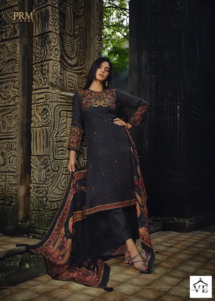 Prm Trendz Haajat Pure Muslin Silk Wholesale Salwar Suit Catalog — Wholesale Salwar Suits, MPA wholesale from Surat - Gallery Image 2