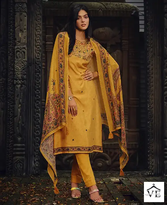 Prm Trendz Haajat Pure Muslin Silk Wholesale Designer Salwar Suit Catalog — Wholesale Salwar Suits, MPA wholesale from Surat — view 1
